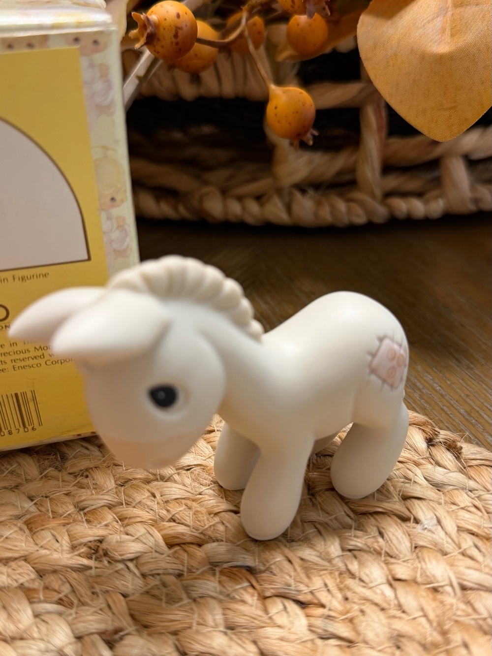 Precious Moments White Donkey Figurine